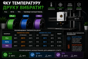 Яку температуру друку вибрати для PLA, PETG та TPU фото