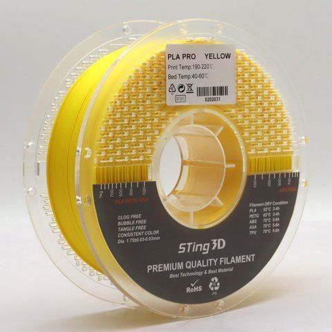 PLA пластик Sting 3D Pro Yellow (Жовтий) 1 кг 9058 фото