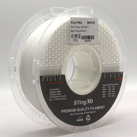 PLA пластик Sting 3D Pro White (Білий) 1 кг 9058 фото
