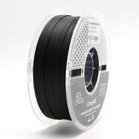 Пластик для 3d друку PA Carbon Fiber Sting 3D Black/ Нейлон з карбоном Чорний1kg 9100 фото