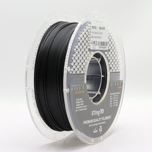 PETG пластик Sting 3D Black (Чорний) 1 кг 846-93b34 фото
