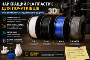 Найкращий PLA пластик для початківців: який філамент обрати для першого 3D друку фото