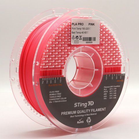PLA пластик Sting 3D Pro Pink (Рожевий)1 кг 9058 фото